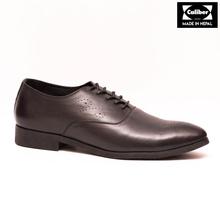 Caliber Shoes Leather Black Lace Up Formal Shoes For Men - ( 443 L)