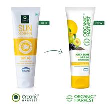 Organic Harvest Sunscreen Spf 60 +++ Uva/Uvb For Oily & Acne Skin -100g