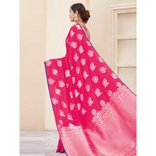 Stylee Lifestyle Magenta Banarasi Silk Jacquard Saree  -2045