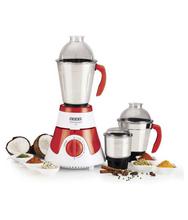 USHA MG-3576 3 Jar Mixture Grinder 750W - (White/Red)