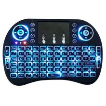 Rechargeable 2.4G Backlit Wireless Keyboard Touchpad Fly Air Mouse w/ Manual
