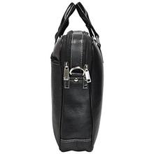 Vilasa Men's Genuine Leather Laptop Bag - Black Color