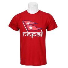 Red Flag Printed 100% Cotton T-Shirt For Men