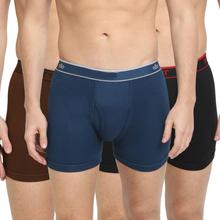 (Pack of 3) Men Long Cotton Fine Boxer Trunk Indian Underwear (Multi Color)
