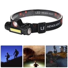 Multifunctional Waterproof Powerful LED Headlamp XPE + COB USB Rechargeable Headlight Head Torch Head Lamp