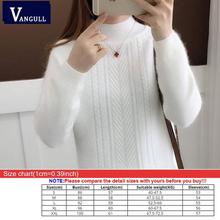 Vangull Half-Turtleneck Knitted Sweater Women Long Sleeve