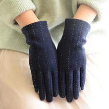 Fashion Elegant Female Wool Touch Screen Gloves Winter Women