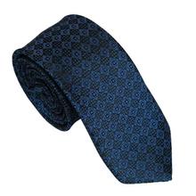 Blue Textured Tie For Men