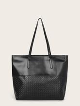 Braided Detail Tote Bag