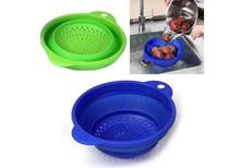 Foldable Silicone Colander Fruit Vegetable Washing Basket Drainer Kitchen Tool