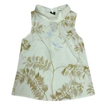 White Floral Printed Tops For Women