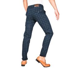 Virjeans Stretchable Cotton Check Blue Chinos Pant for Men (VJC 714) 2