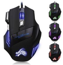 FashionieStore mouse 5500DPI 7 Button LED Optical USB Wired Gaming Mouse Mice For Pro Gamer