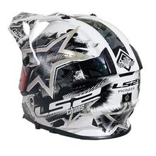 LS2 Pioneer Chaos Full Helmet [White/Black/Titanium]