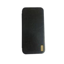 Leather Flip Case Cover For iPhone X With Card Slot Full Black