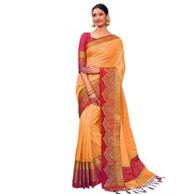 Stylee Lifestyle Yellow Banarasi Silk Jacquard Saree  (1803)