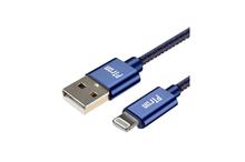 PTron Indigo USB Lightning Cable Jeans Cloth Sync Data Cable Charger For IOS Smartphones (Blue)