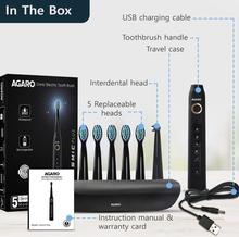 Agaro Cosmic Plus Sonic Electric ToothBrush 5 Mode , 5 Brush Heads , 1 Interdental Head And Carry Case