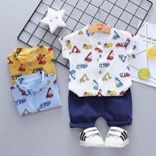 Baby Boy Summer Suit T-shirt + Short Sleeve Pineapple Shorts