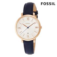 Fossil Watch Jacqueline ES3843 White Dial Navy Leather Quartz Ladies Watch