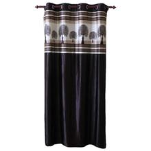 Tree Printed Cotton Fabric Window/Door Curtain - (Blue/Brown)