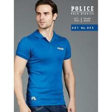 Police BP5 Big Size Polo T-Shirt- Blue