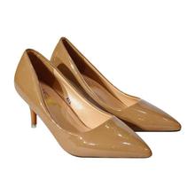 Peanut Brown Shiny Pump Heel Shoes For Women(A31)