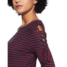 ONLY Women Striped Slim Fit T-Shirt