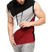 GRITSTONES Men's Cotton Hooded Solid Vest