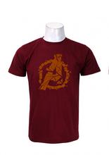 Wosa - Broken Avenger Logo Maroon Printed T-shirt For Men