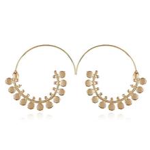Gold Toned Punk Style Geometric Earrings For Women
