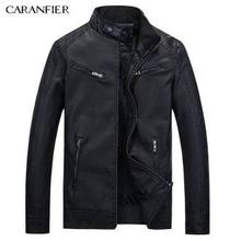 Black Slim Fit Faux Leather Jacket