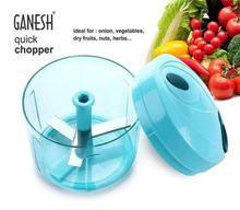 Ganesh Plastic Quick Chopper 725ml, Pool Green Ideal For Onion, Vegetables, Dry Fruits, Nuts,Herbs