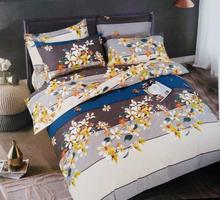 Jean Cotton  Printed King sized  Bed Sheet With 2 Pillow Covers