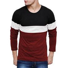 Cenizas Men's Full Sleeves Solid Stripes Round Neck Tshirt/T-Shirt