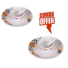 Combo Set Of 100% Melamine 4 Set Of Bengal Plate Bowl And Spoon