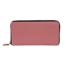 Pink/Black Textured PU Leather Wallet For Women