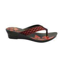 Red/Black V-Strap Vida Sandals For Women - PL 04 01