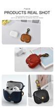 CoteetCi AirPods 3rd Leather Case Apple AirPods 3 Case with Metal Keychain