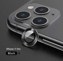 USAMS US-BH571 Metal Camera Lens Glass Film for iPhone 11 Pro/Pro Max - Black