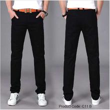 Straight Spring and Summer Full Length Classic Cotton Pants For Men