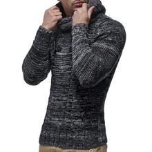 Turtleneck Hood - Men's Casual Cotton Knitted Pullover