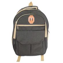 Black/Nude Multi Zippered Casual Backpack For Men