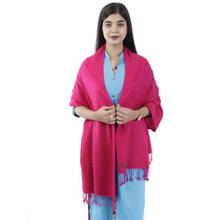 Pashmina Plain Solid Shawl For Women- Pink