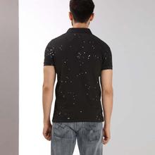 Wrogn Splatter Black Polo for men