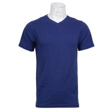 Royal Blue V-Neck Lycra T-Shirt For Men