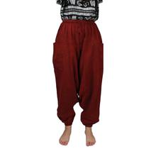 Maroon Side Pocket Aladdin Pant For Women