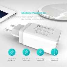 18W 3 holes USB Charger Adapter Quick Charge 3.0/2.0 Fast