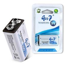 Goop 9V 300mAh Replacement Rechargeable Ni-MH Battery HR9V for Mobile Phone Camera Remote CD Player