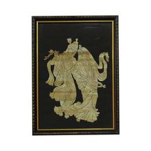 Black/Brown Bamboo Radha & Krishna Framed Wall Décor